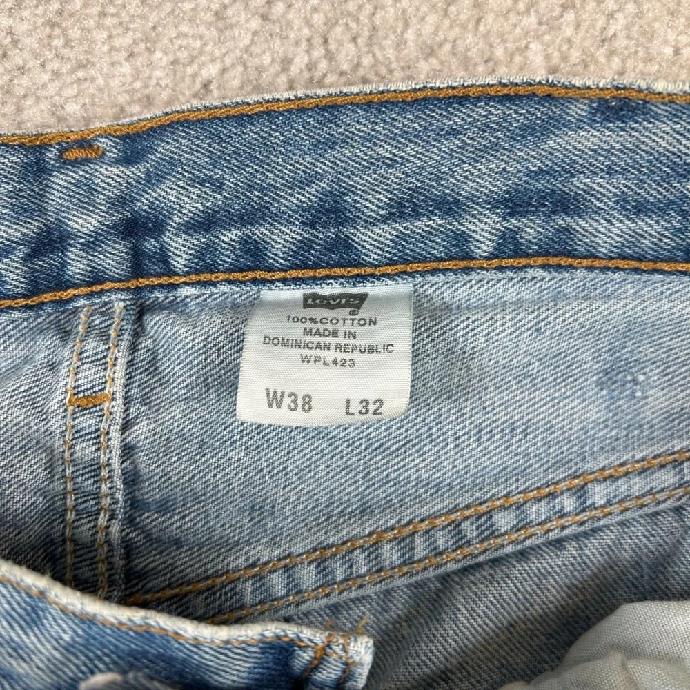 VTG Levis 501 Original Fit Jeans Mens 36x32 Blue Medium Wash Straight Button Fly
